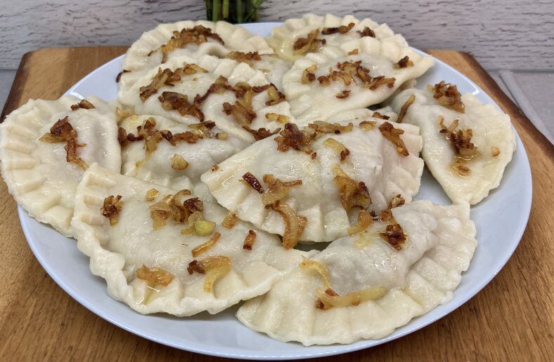 Pierogi z mięsem z rosołu