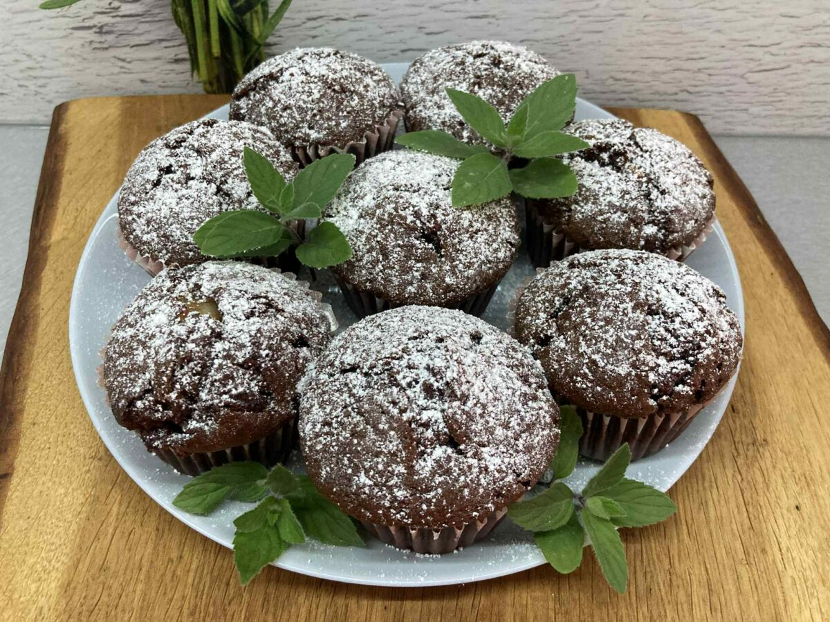 Muffinki z czekoladą i gruszkami